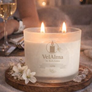 Vela Aromática de Lirio | Vela Floral Decorativa para Hogar – VelAlma by KekAnto
