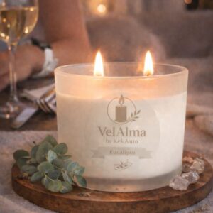 Vela Aromática de Eucalipto | Vela Refrescante para Hogar – VelAlma by KekAnto