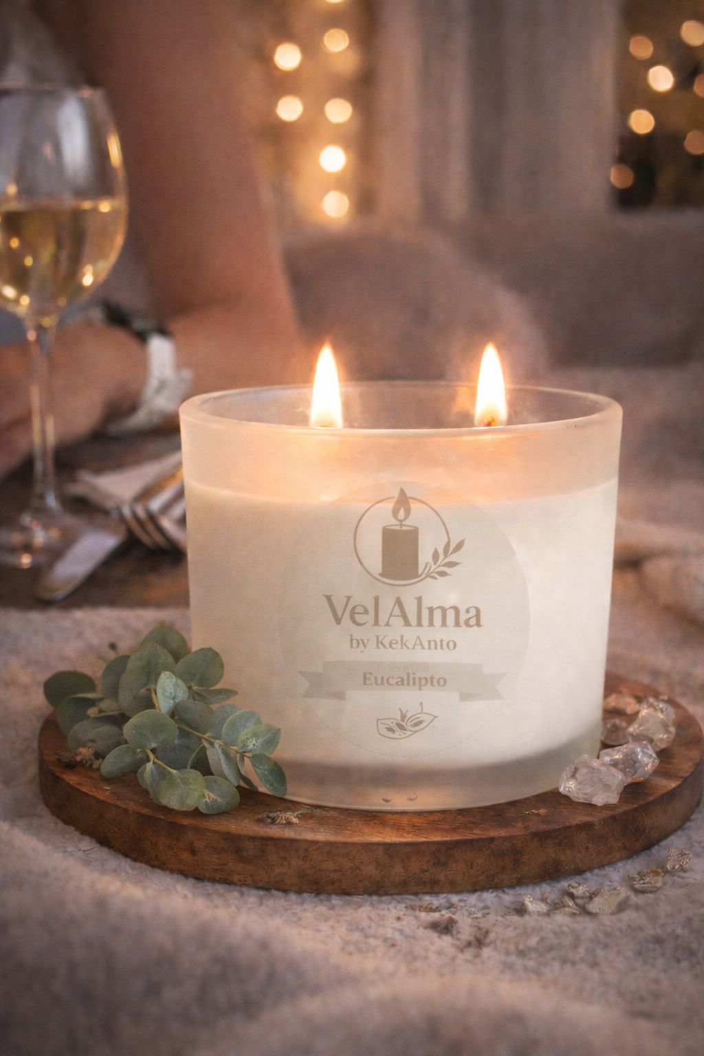 Vela Aromática de Eucalipto | Vela Refrescante para Hogar – VelAlma by KekAnto