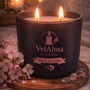 Vela Aromática de Cerezo Japón | Vela Floral Decorativa – VelAlma by KekAnto